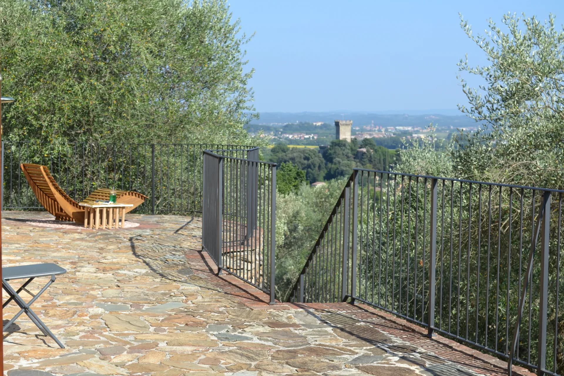 Views across the valley from the grounds of Casale Eleo