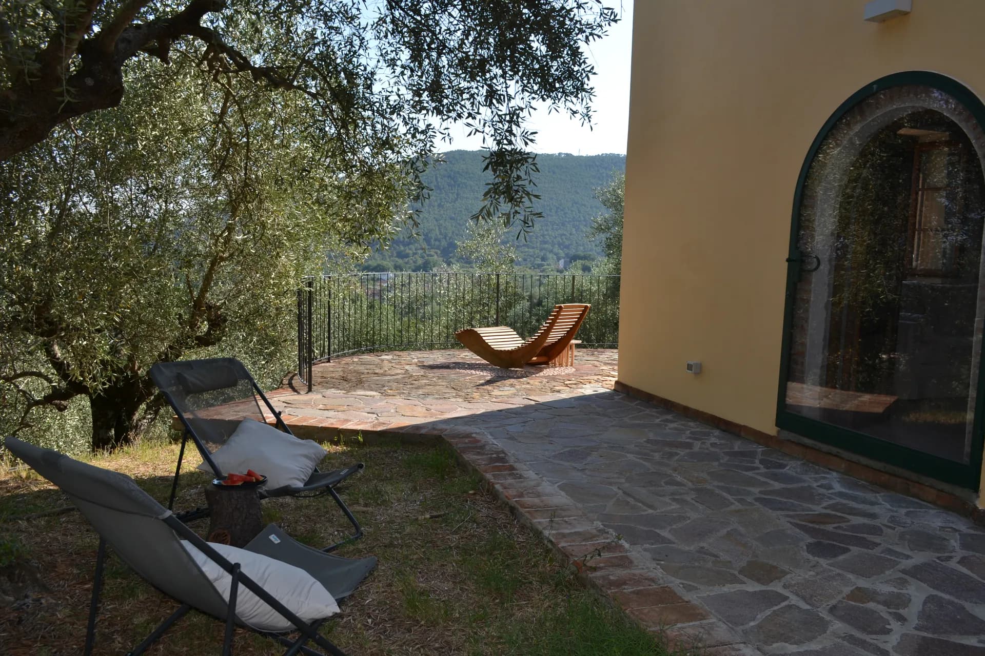 Views across the valley from the grounds of Casale Eleo