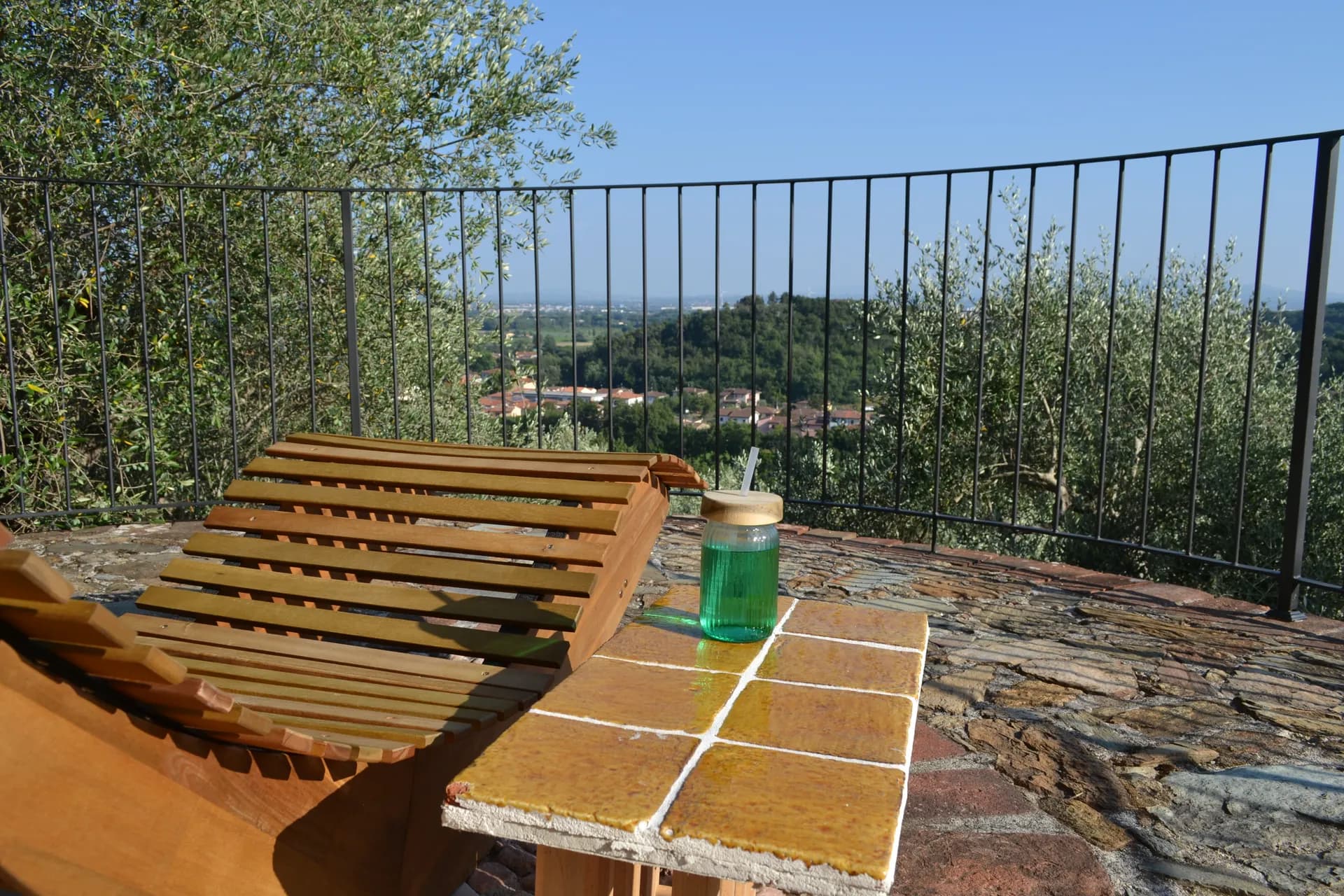 The terraced olive grove around Casale Eleo