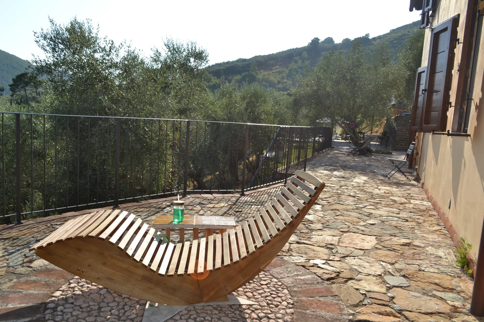 The terraced olive grove around Casale Eleo