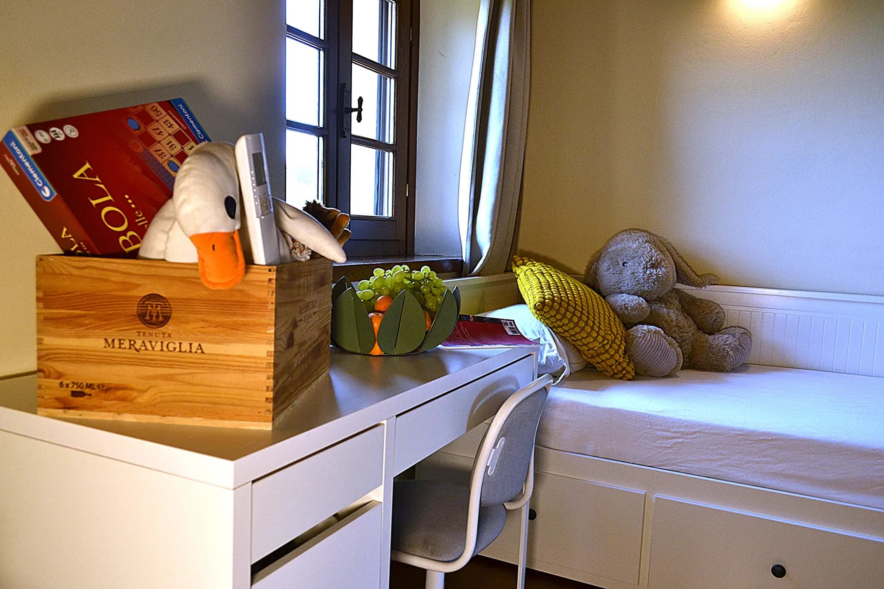The twin bedroom at Casale Eleo