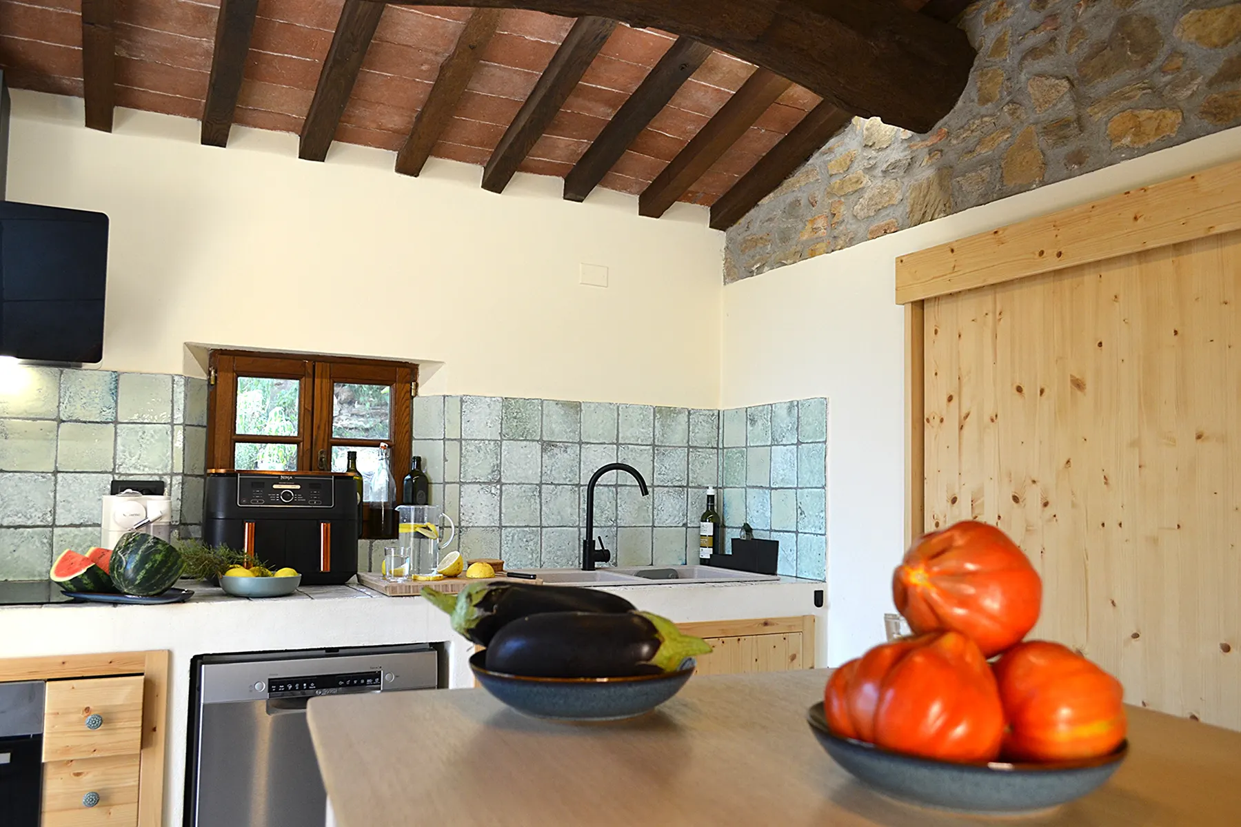The kitchen at Casale Eleo
